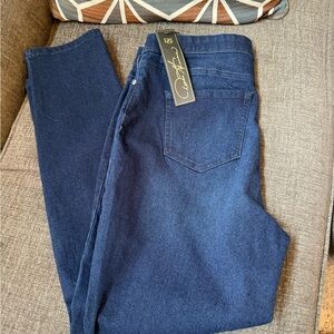 Dark Blue Classic Pull On Denim Jeans NWT